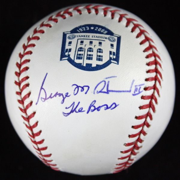 Yankees: George Steinbrenner Signed OML Commemorative Baseball w/"The Boss" Insc.