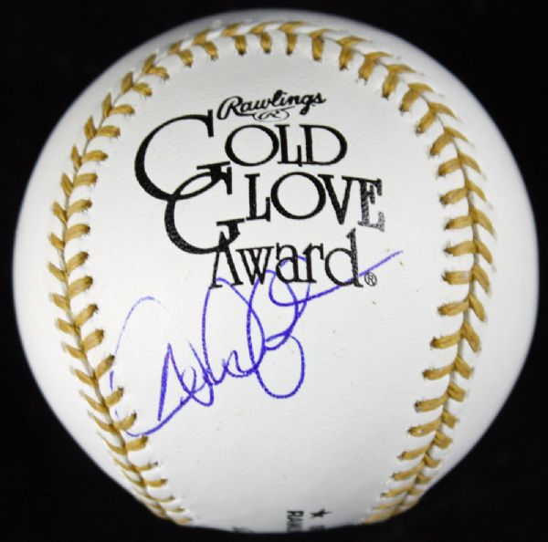 Derek Jeter Signed Golden Glove Award Baseball