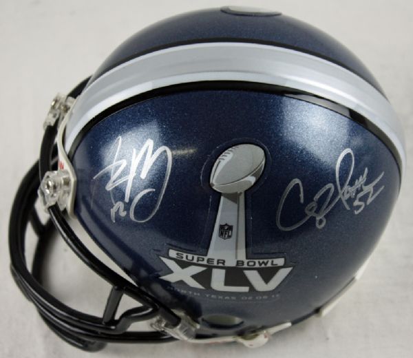 Packers Stars: Rodgers & Matthews Signed Super Bowl XLV Mini Helmet