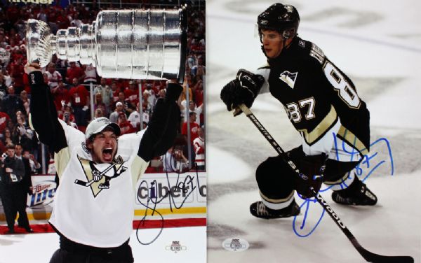 Sidney Crosby: Lot of Two (2) Signed 8" x 10" Color Photos