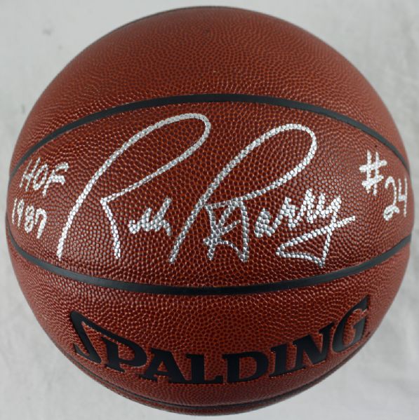 Rick Barry Signed Spalding NBA I/O Model Basketball