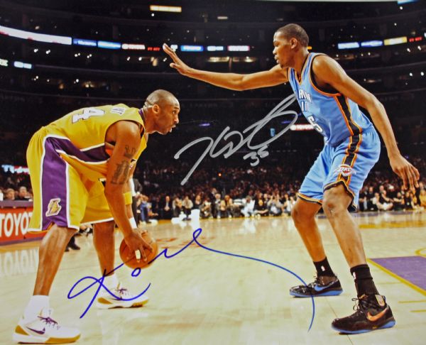 Kobe Bryant & Kevin Durant Signed 11" x 14" Color Photo