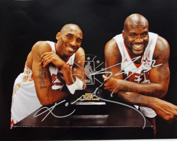 Lakers: Kobe Bryant & Shaquille ONeal Signed 11" x 14" Color Photo