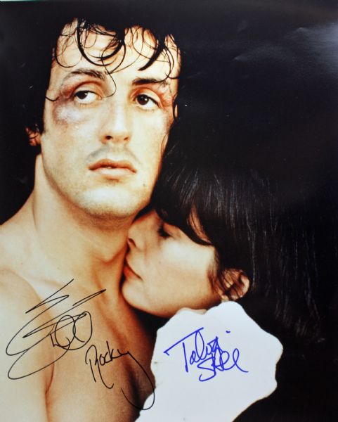 Rocky: Sylvester Stallone & Talia Shire Signed 16" x 20" Color Photo