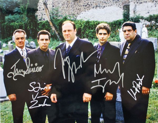 The Sopranos Cast Signed 11" x 14" Color Photo (5 Sigs)