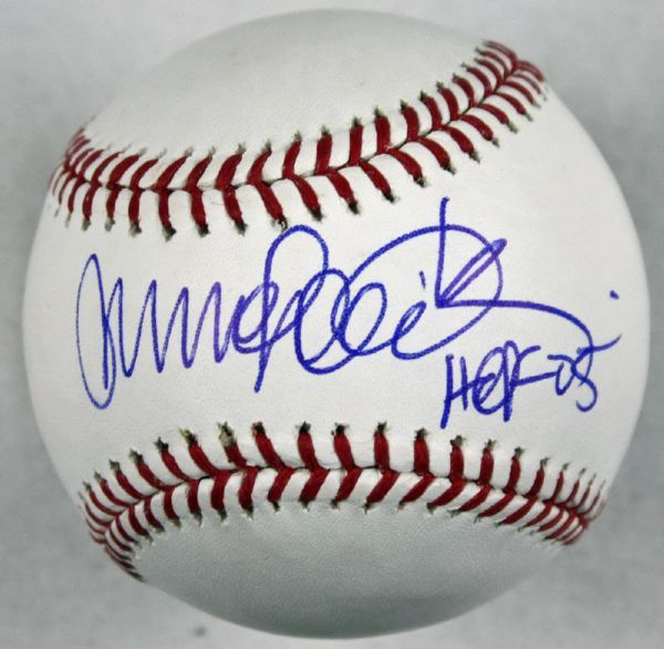 Ryne Sandberg Signed OML Baseball w/"HOF 05" Insc. (PSA/DNA)