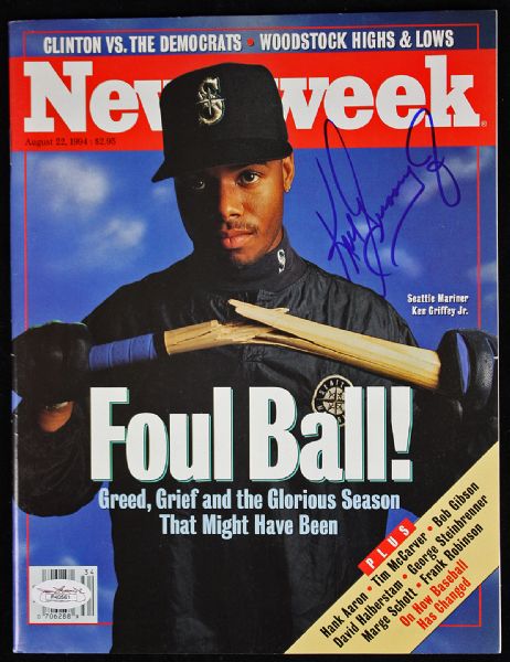 Ken Griffey Jr. Signed August 1994 Newsweek Magazine