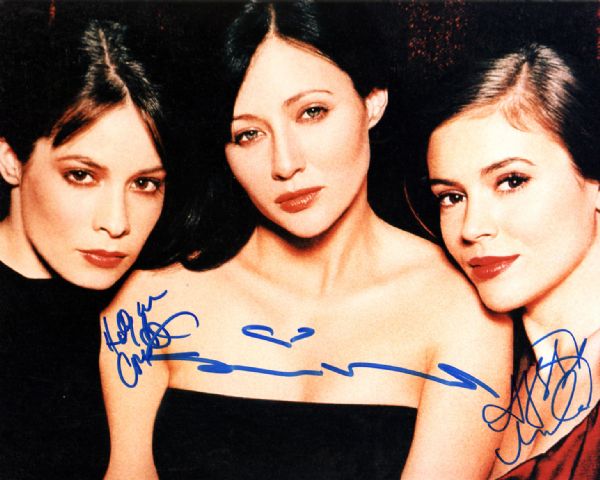 "Charmed" Cast Signed 8" x 10" Color Photo w/Doherty, Milano & Combs