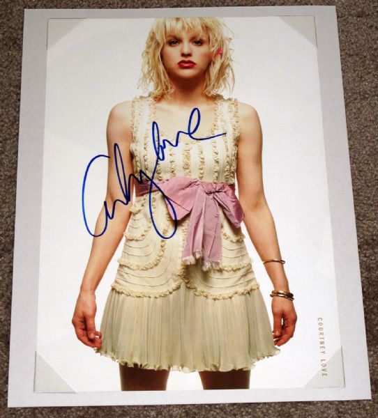 Courtney Love Signed 9" x 13" Book Page Print
