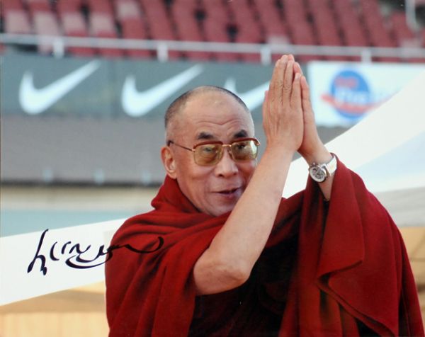 The Dalai Lama Signed 8" x 10" Color Photo 