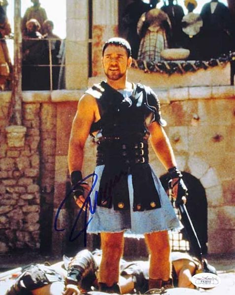 Russell Crowe Signed 8" x 10" Color Photo from "Gladiator" (JSA) 