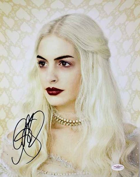 Anne Hathaway Signed 11" x 14" Color Photo from "Alice in Wonderland" (JSA) 