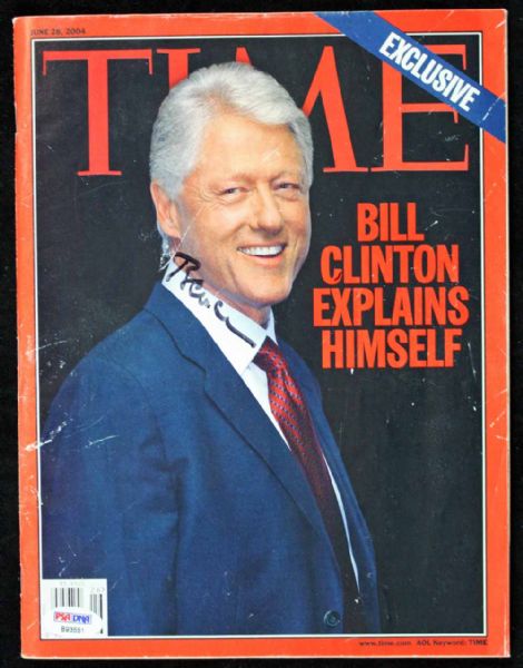 Bill Clinton Signed June 2004 Time Magazine (PSA/DNA)