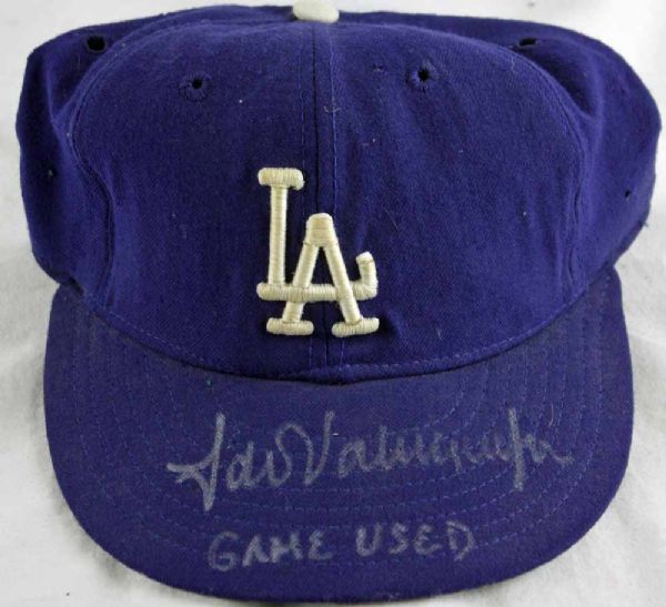 Fernando Valenzuela Game Worn & Signed LA Dodgers New Era Baseball Cap (UDA)