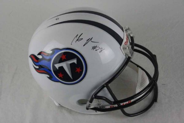 Chris Johnson Signed Tennessee Titans Full Size Helmet (JSA)