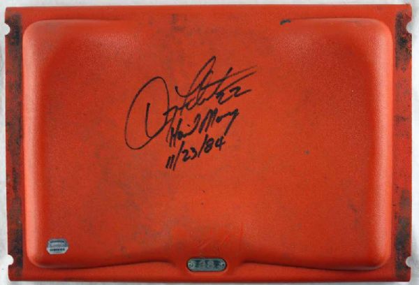 Doug Flutie Rare Signed Orange Bowl Seat with "Hail Mary 11-23-84" Insc. (Mtd Memories)