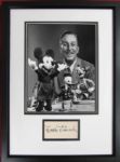 Walt Disney Exceptional Fountain Pen Autograph in Custom Framed Display (JSA)