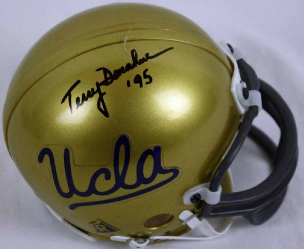 Terry Donahue Signed UCLA Mini Helmet