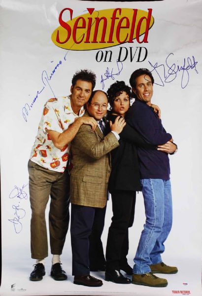 "Seinfeld" Cast Signed Rare Promotional Poster (PSA/DNA)