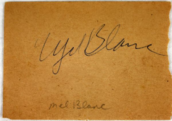 Mel Blanc Vintage Ink Signature (PSA/DNA)