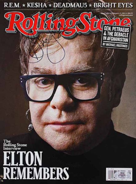 Elton John Signed February 2011 Rolling Stone Magazine