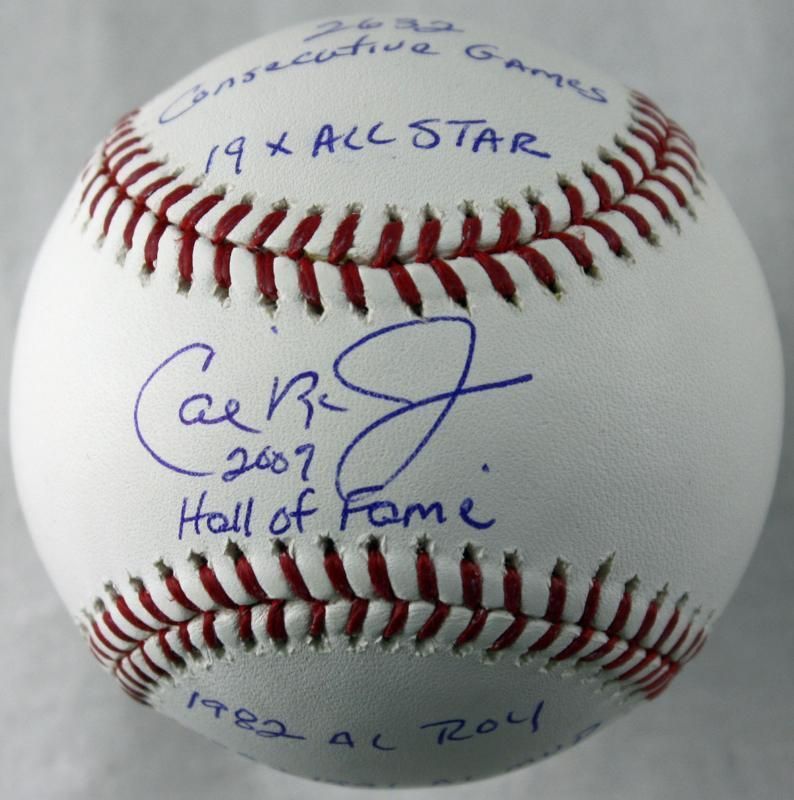 Lot Detail Cal Ripken Jr Signed Oml Baseball With Handwritten