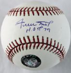 Willie Mays Signed OML Baseball with "H.O.F. 79" Inscription (Say Hey Holo + JSA)