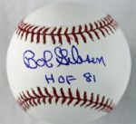 Bob Gibson Signed OML Baseball with "HOF 81" Inscription (PSA/DNA)