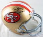 Steve Young Signed 49ers Full Sized Helmet with "HOF 2005" Inscription (Young Hologram)