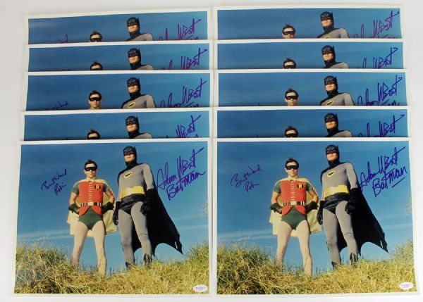 Investors Lot of Twenty (20) "Batman" Adam West & Burt Ward Signed 11" x 14" Photos - All JSA Certified!