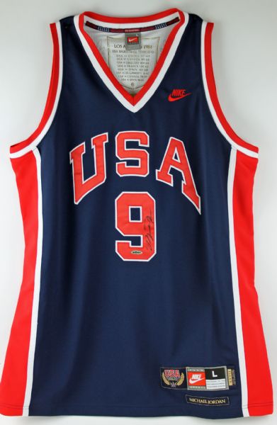 Michael Jordan Signed Special Edition 1984 Team U.S.A. Olympic Jersey (Rare Front Signed)(UDA)