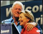 Bill Clinton and Hillary Rodham Clinton Rare Dual Signed 8" x 10" Color Photo (JSA)