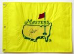 Jack Nicklaus Ultra Rare Signed Undated 1997 Masters Embroidered Pin Flag (Green Jacket & PSA/DNA)