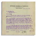 Ty Cobb Typed Signed Letter to Christy Walsh on Detroit Baseball Club Letterhead with Interesting Content (PSA/DNA)