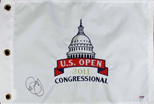 Rory McIlroy Desirable Signed 2011 U.S. Open Pin Flag (Winner)(PSA/DNA)