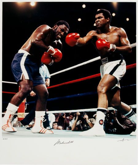 Muhammad Ali & Neil Leifer Signed 20" x 24" Color Photo (Ali vs. Frazier)(PSA/DNA, JSA, Leifer, and Hauser)