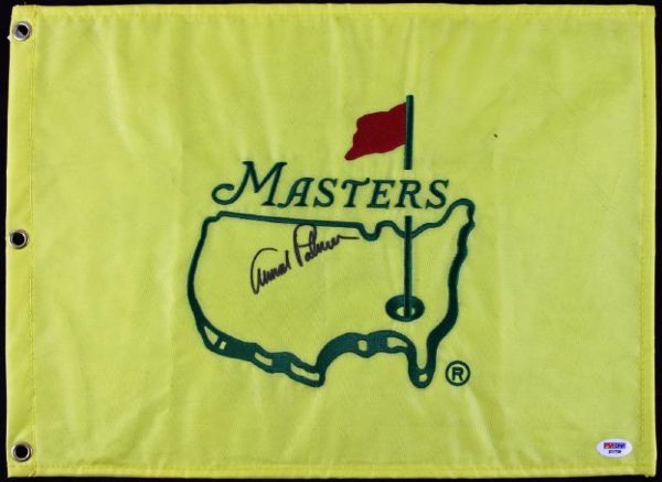 Arnold Palmer Signed Undated Masters Pin Flag (PSA/DNA)