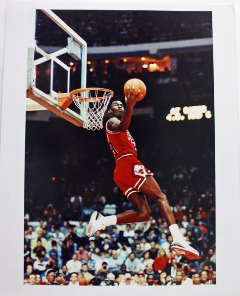 Michael Jordan: Lot of Three Official 16" x 20" Associated Press Color Photos with Stampings