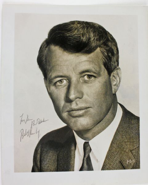 Robert F. Kennedy Signed 8" x 10" B&W Portrait Photo (JSA)
