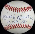 Mickey Mantle Signed OAL Baseball with Rare "18 W.S. HRs" Inscription (JSA)