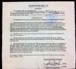 Thurman Munson Signed One-Page Licensing Agreement (PSA/DNA)