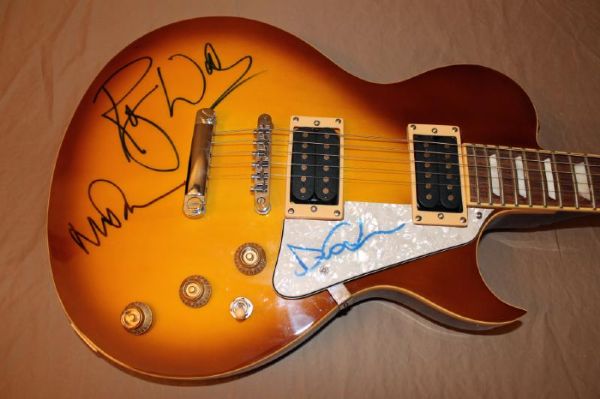 Pink Floyd Ultra Rare Group Signed Les Paul Style Guitar with Gilmour, Waters & Mason (3 Sigs)(PSA/DNA)