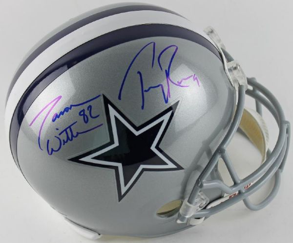 Tony Romo & Jason Witten Signed Pro-Model Full Size Helmet (PSA/DNA)