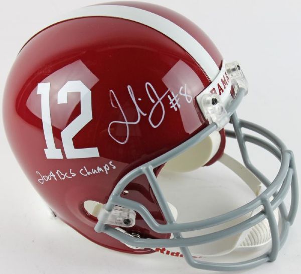 Julio Jones Signed & Inscribed "2009 BCS Champs" Full Size Replica Alabama Helmet (PSA/DNA & JSA)