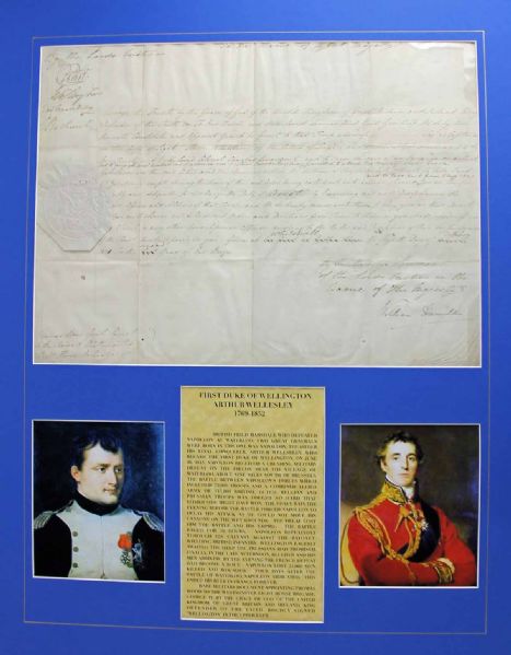 The Duke of Wellington (Arthur Wellesley) Signed Formal British Document (PSA/DNA)