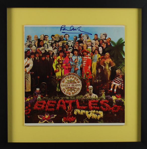 The Beatles: Paul McCartney Superb Signed "Sgt. Peppers" Record Album in Custom Display (Perry Cox & PSA/DNA)