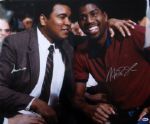 Muhammad Ali & Magic Johnson Dual Signed 20" x 24" Color Photograph (PSA/DNA)