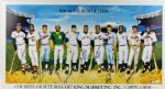 "500 Home Run Hitters" Signed Ron Lewis Art Poster (11 Sigs) w/Mantle, Williams, etc (JSA)