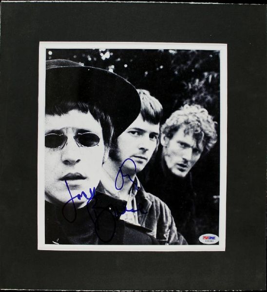 Cream: Eric Clapton & Jack Bruce Dual Signed Magazine Page Photo in Matted Display (PSA/DNA)