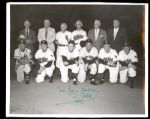Ty Cobb Signed Original Vintage 8" x 10" Press Photo w/Speaker, Foxx, etc. (PSA/DNA)